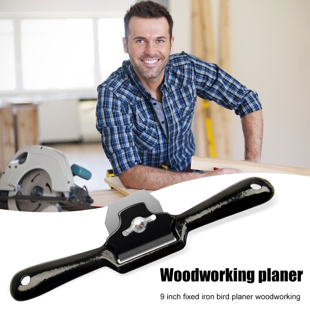Portable 9 inch Hand Planer Spokeshave Wood Cutting Bottom Edge Trimming for Carpenter Manual Woodworking Tools