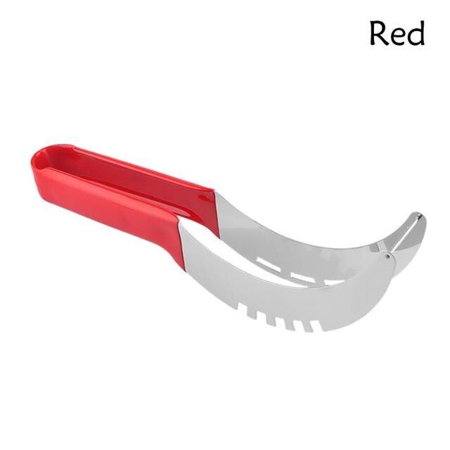 Watermelon cutter Convenient Kitchen accessories Cutting Tools Watermelon Slicer Fruit Cutter Kitchen Muti-function Cutter: Red