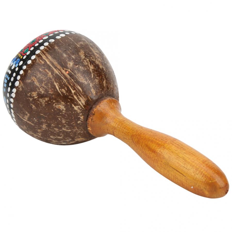 Sand hammer kokos skal kunst bærbart håndholdt legetøj og holdt sand hammer musikinstrument tilbehør