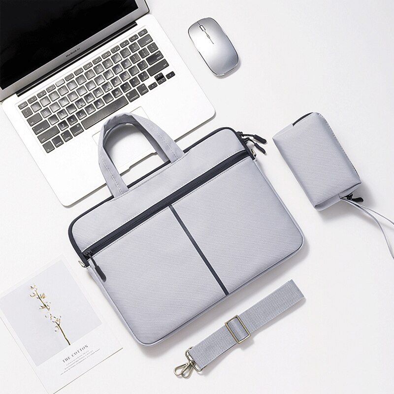 14 inch laptoptas voor dell xps 13 xps 15 notebooktas voor asus vivobook asus zenbook 14 laptoptas voor acer swift 3 15.6 inch: Grijze handtas / Voor asus vivobook