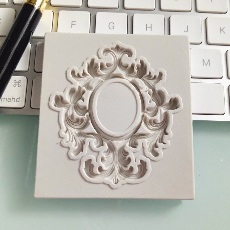 rękodzieło barokowy przewiń ulga forma silikonowa w kształcie ramki ciasto dekorowanie narzędzia masy cukrowej czekolady cukierki forma robić masy ciastko pieczenia