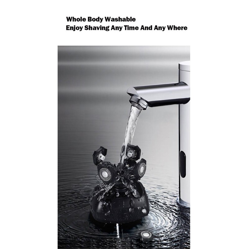 Razors for Men - 6 in1 Bald Head Shaver Grooming Kit Waterproof USB Rechargeable