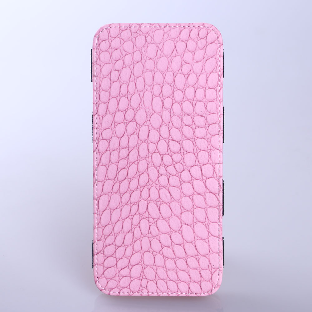 Mini Neutre Crocodile Magique à deux volets en Cuir Portefeuille Portefeuille porte-cartes porte-Monnaie Rétro Porte-carte Mini Titulaires Carteira # R25: Rose