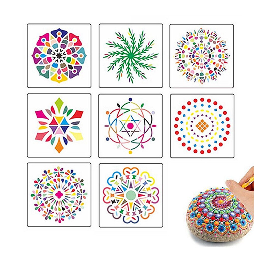 35Pcs Puntjes Staven Pennen Mandala Schilderen Puntjes Gereedschap Hout Rotsen Art Craft Tekening Nail Art Craft Decoratie Diy Polka dot Tool