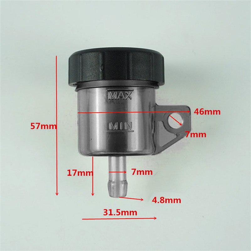 depósito de líquido de frenos delantero portátil para motocicleta, depósito de embrague Push Up, tapón de fluido de aceite, olla de aceite dividida para moto cross ATVs