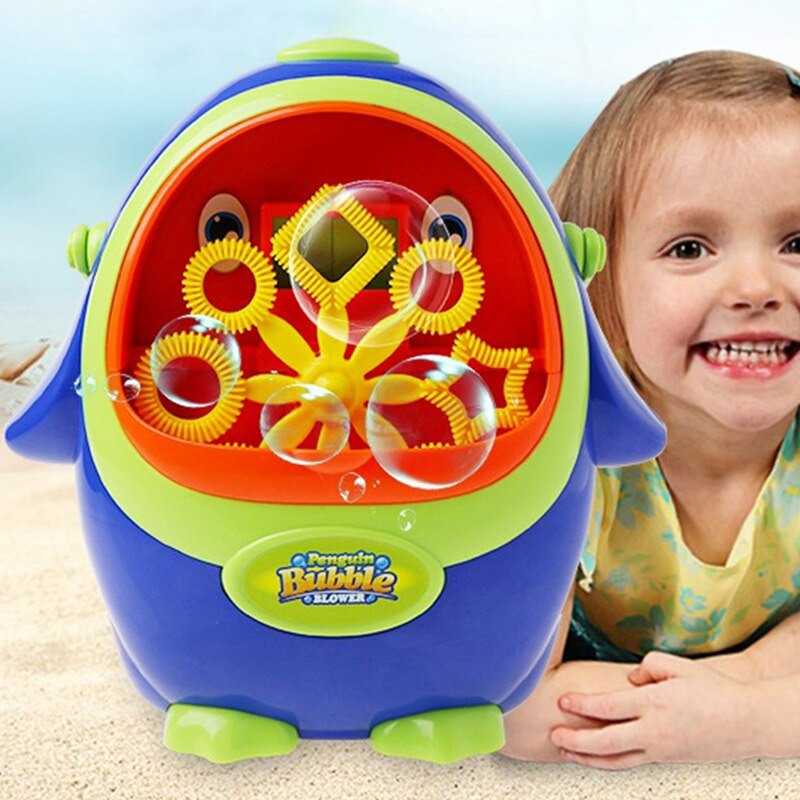 Tragbare Pinguin Form Automatische Blase Maschine Blase Blasen Seife Blasen Für Party Im Freien Blasen Maker Spielzeug Kinder