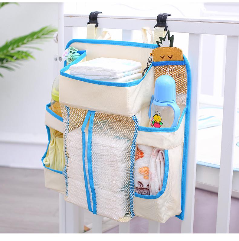 AMTOY Baby Neugeborenen Bett Lagerung Organizer Krippe Hängen Lagerung Tasche Caddy Organizer Für Baby Wesentliche Bettwäsche Set Lagerung Tasche: Default Title