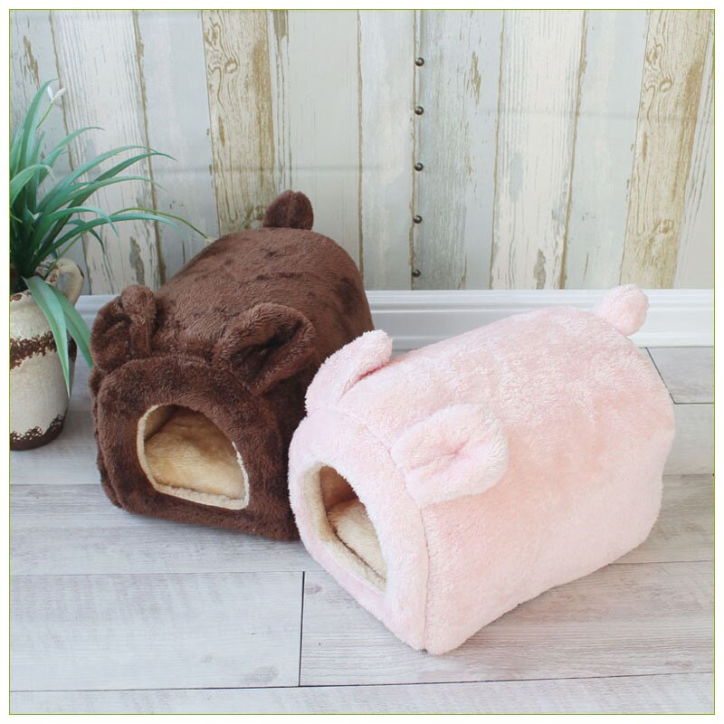 Kleine Hond Huis Kat Cave Bed Teddy Chihuahua Kennel Thicken Warm Puppy Nest Bulldog Huisdier Yurt Tent Kleine Dieren bed Met Mat