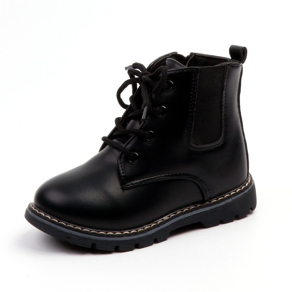Comode scarpe da bambina per bambini stivali da bambino in gomma scarpe autunno stivali da bambina casuale di nuova moda per scarpe da bambino 21-30: 615 nero / 9