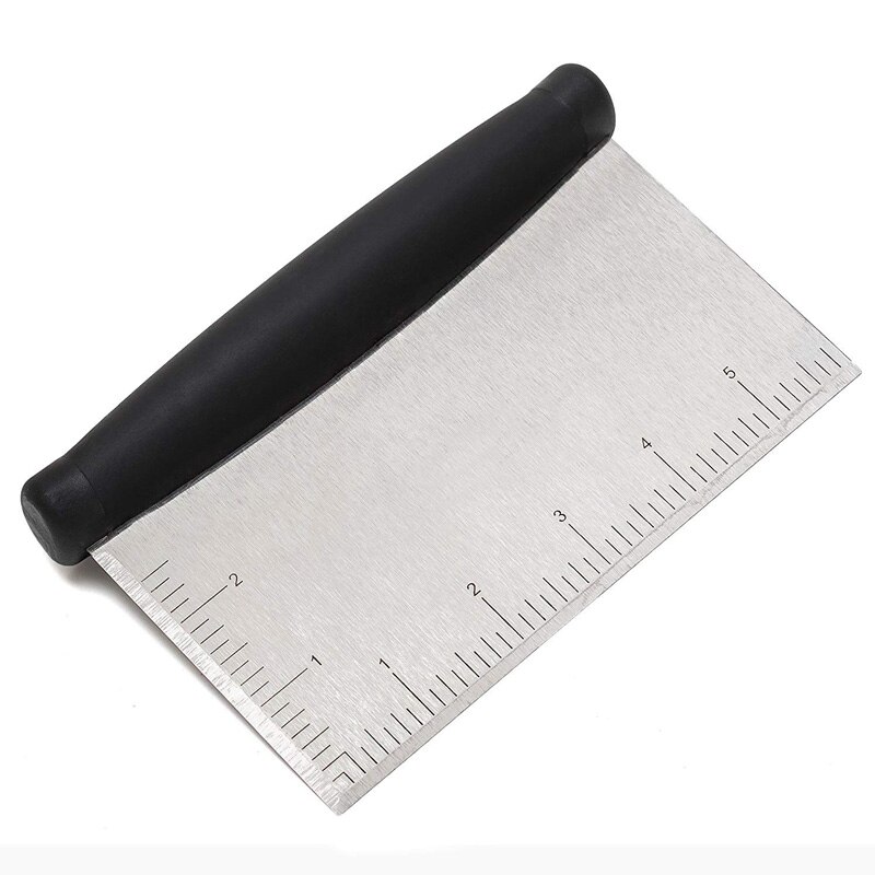 Deigskjærer / chopper & silikon bolle skrape rustfritt stål bakverk & deig kutter med måle guide til matlaging grilling