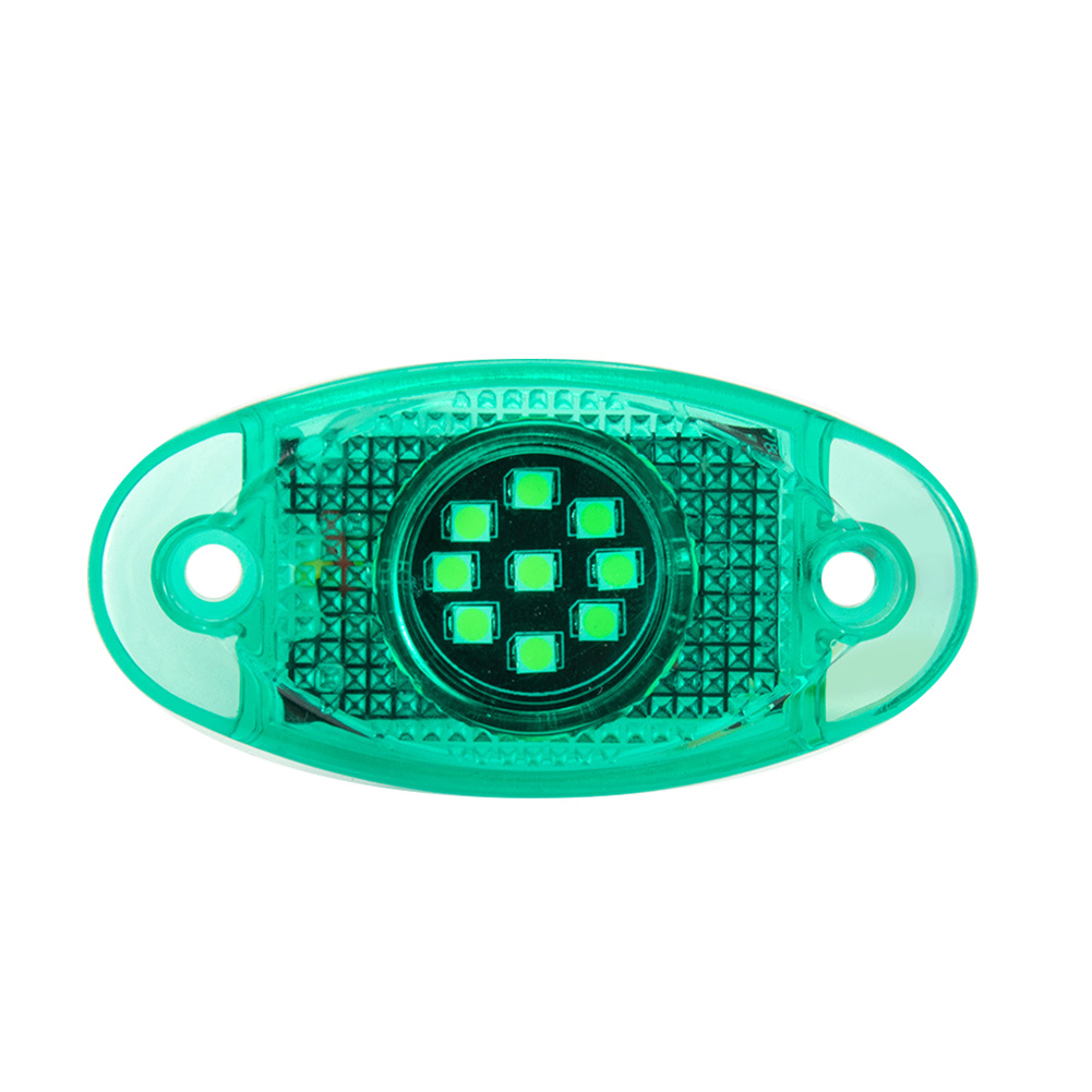 12-24v x 9 led sidelampe til lastbil, flerfarvet, vandtæt, bilbreddelampe, trailer, bus, varevogn, signalmarkeringspære, biltilbehør: Sølv