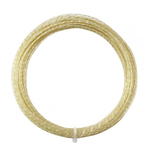 Cuerda de raqueta de tenis de alta elasticidad, 1,30 MM, alambre de titanio de nailon, cordón de cristal, multifilamento, accesorios para raqueta de tenis: Beige Yellow