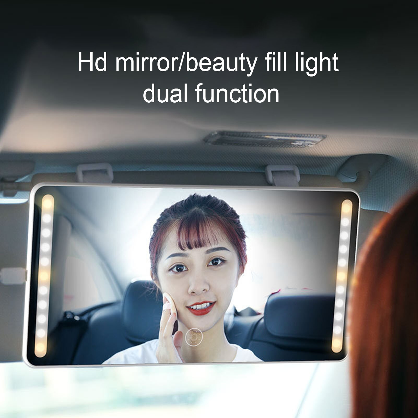 Universal Auto Interior Makeup Mirror Sun Visor with LED Fill Light Car Supply Sun Visor High Clear Interior HD Mirror