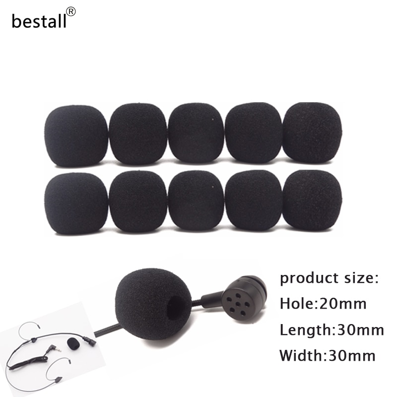 Bestall Schuim Voorruiten ronde bal vorm windschermen microfoon foam covers voor 30x30x20mm Size Mic Capsule