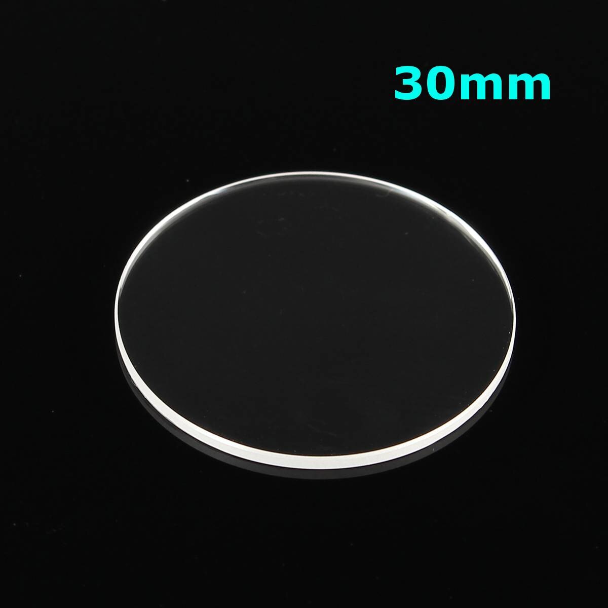 Anti scratch Flat Sapphire Watch Glass Smooth Round Transparent Crystal Glass 1.2mm Thick For Watch Repair Size 28/29/30/31mm: 30mm