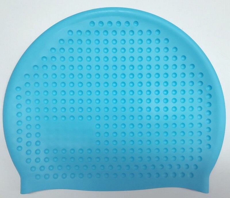 100% Silicone Swimming Cap Men Women Unisex Swim Pool Swimming Caps Non-toxic High Elastic Free Size Adults Surfing &amp; Diving Hat: sky blue