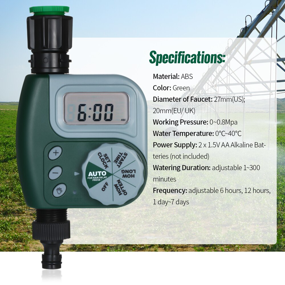 Programmable Hose Faucet Timer Automatic Water Timer Outdoor Garden Irrigation Controller Garden Automatic Watering Device