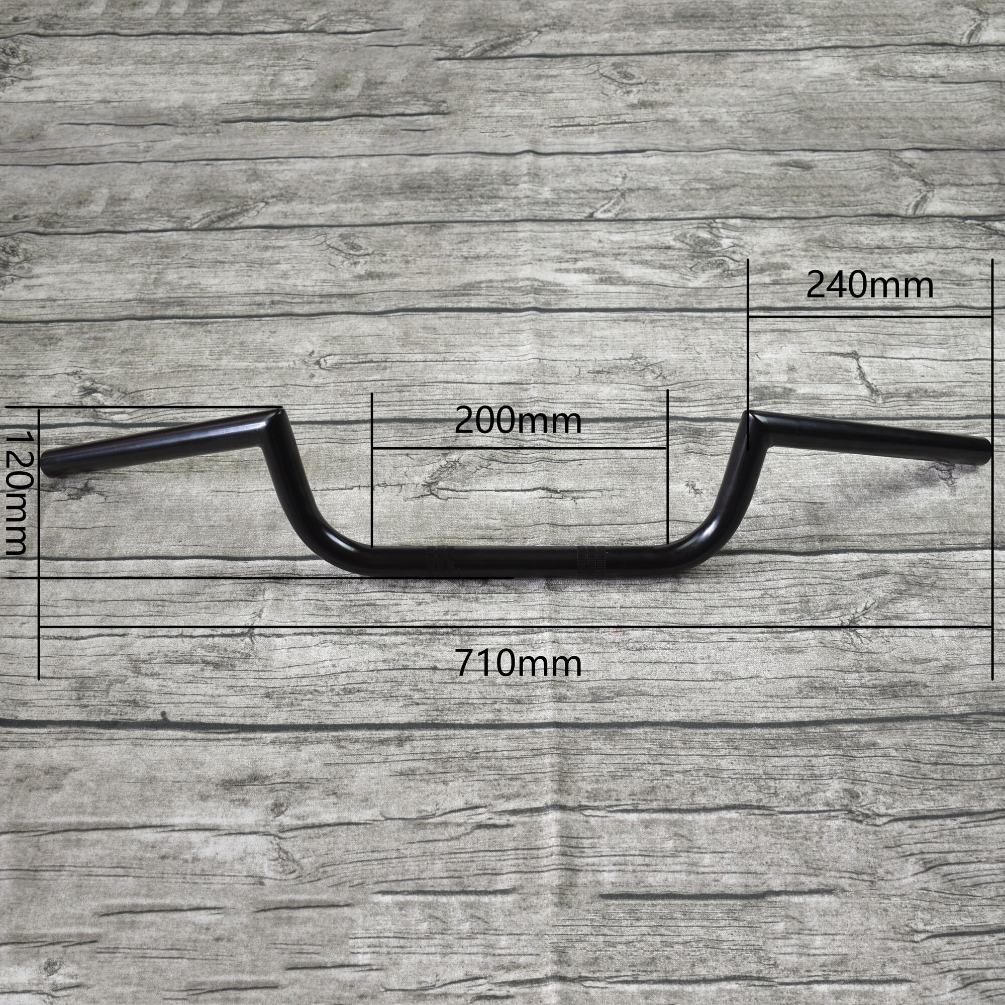 Vintage Motorfiets Stuur 22Mm Chopper Bobber Tracker Slepen Bar M-Bar Voor Royal Enfield Cafe Racer Stuurwiel 7/8 &#39;&#39;Zwart