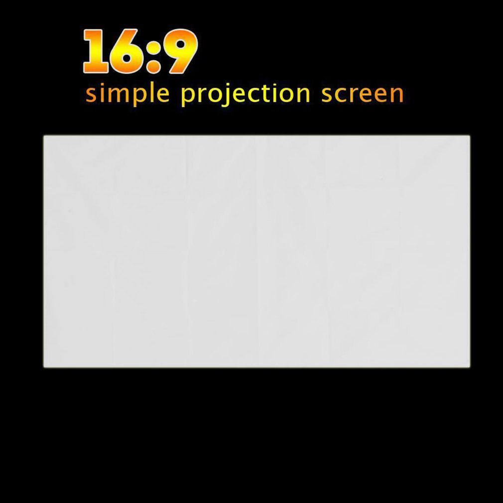 16:9 120 Inch Portable Foldable Projector Screen Wall Mounted Home Cinema Theater 3D HD Projection Screen Canvas