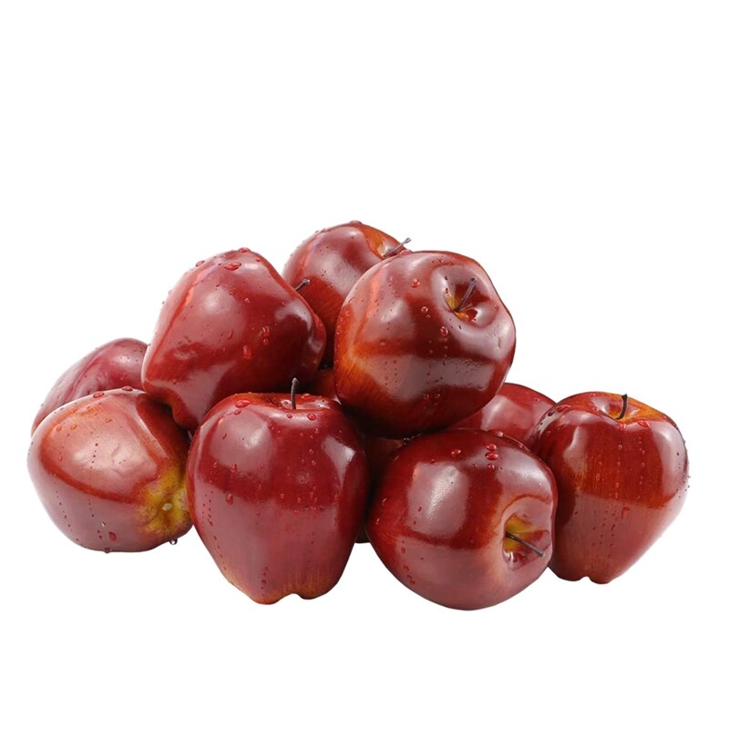 5 st/set jul äpple julpynt simulering frukt äpplen konstgjorda röda äpplen hem kök navidad år dekor