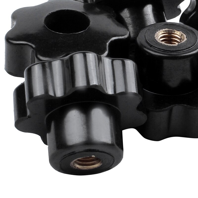 6 Pcs Machines Latche Gekartelde Bevestigingsmoeren Knop &amp; 5 Pcs Black Star Grip Knoppen