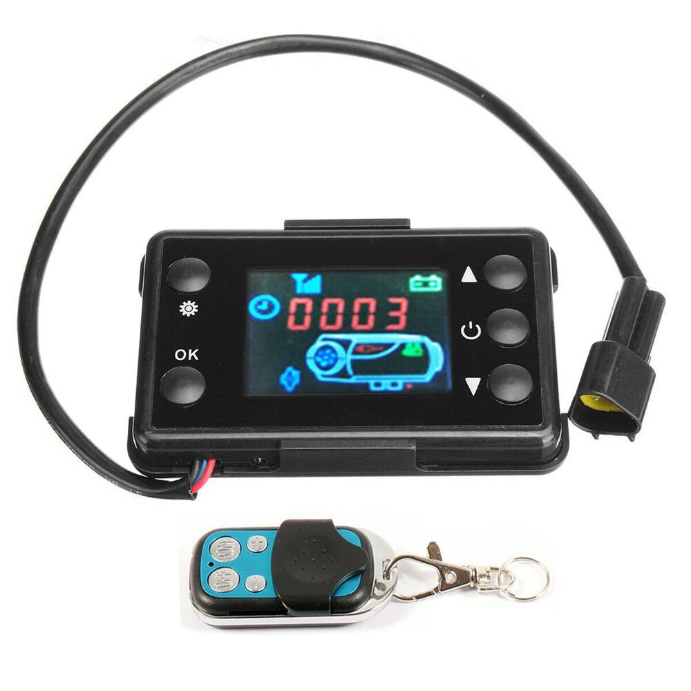 Lcd värmare controller delar tillbehör luft parkering svart switch 8kw set