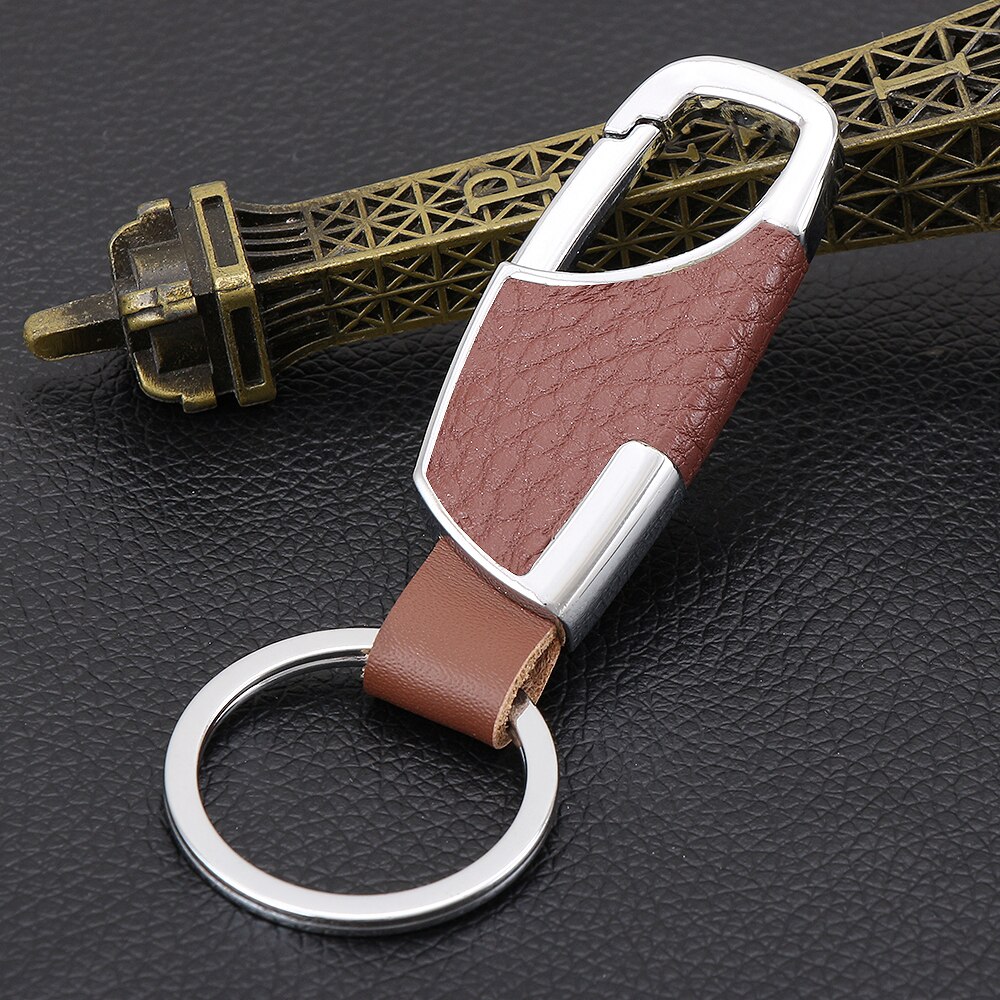 Metal Leather Keychain For Mitsubishi RalliArt Lancer 10 Asx Ralli Art Auto KeyRing Keychain Accessories