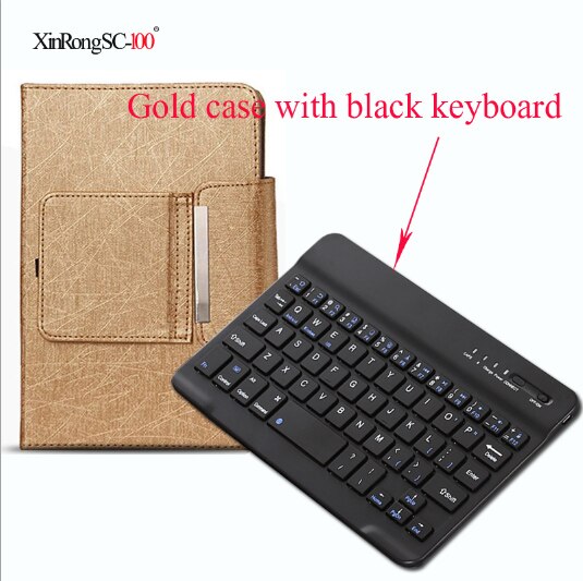 Til huawei mediapad  t3 10 ags -w09 ags -l09 honor play pad 9.6 tommer tablet aftagelig trådløst bluetooth tastatur pu cover cover: 12