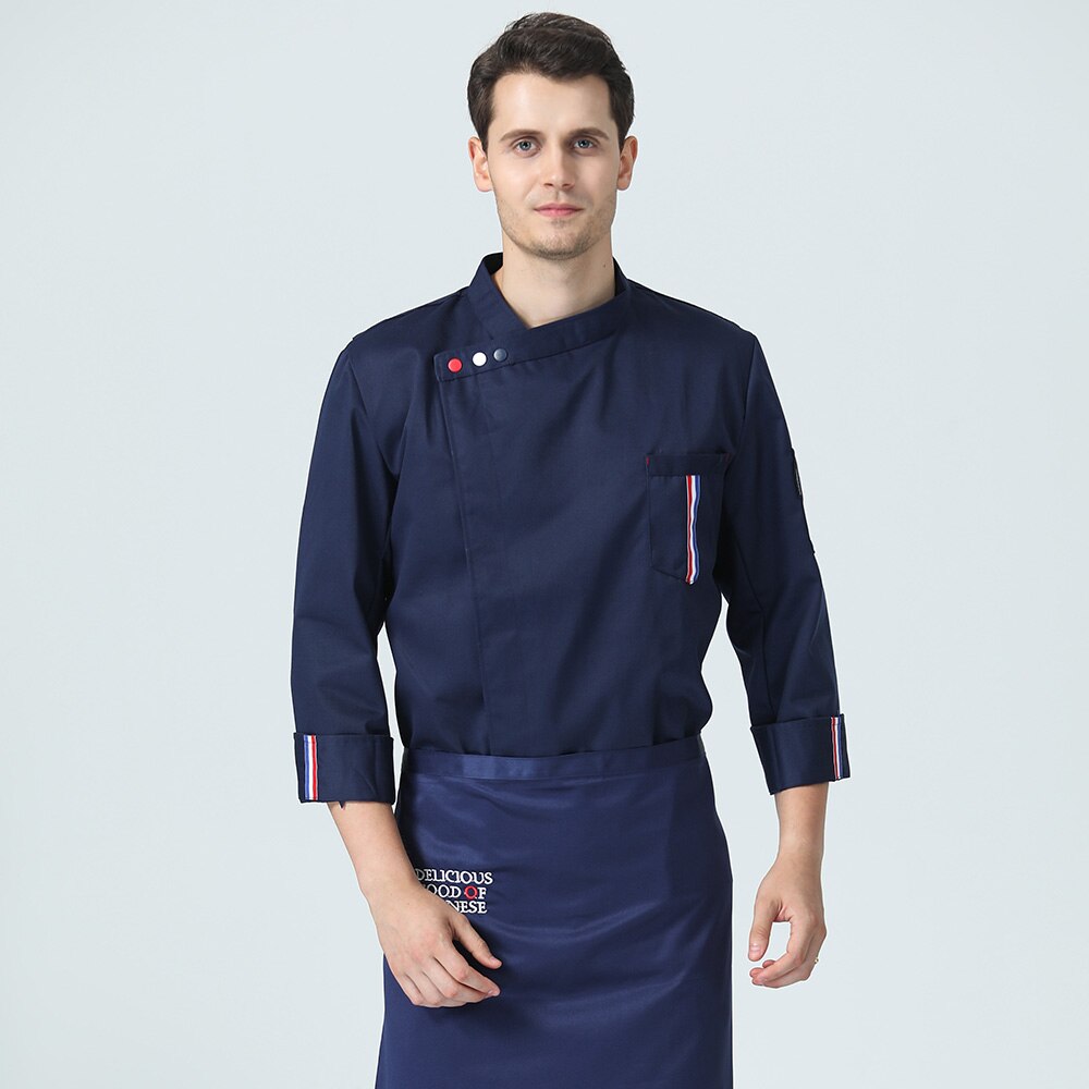 Unisex restaurante uniforme de cocina para Chef camisa transpirable manga larga chaqueta de Chef trabaja ropa para hombres al por mayor de servicio de alimentos de