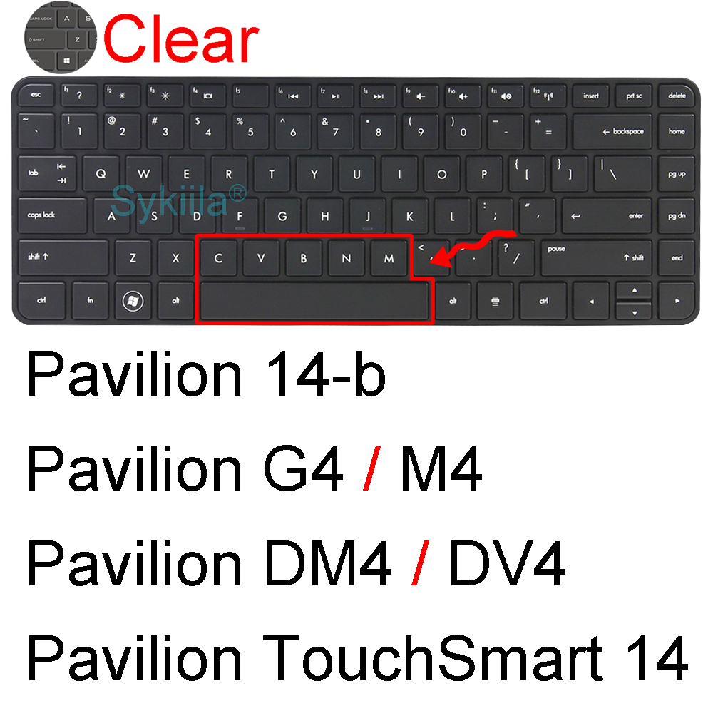Funda de teclado para HP Pavilion 14 14-eh 14-cd 14-ab 14-ce 14-bp 14-ba 14-al 14-e 14- n 14-r dv4 dm4 funda protectora de silicona: Multicolor