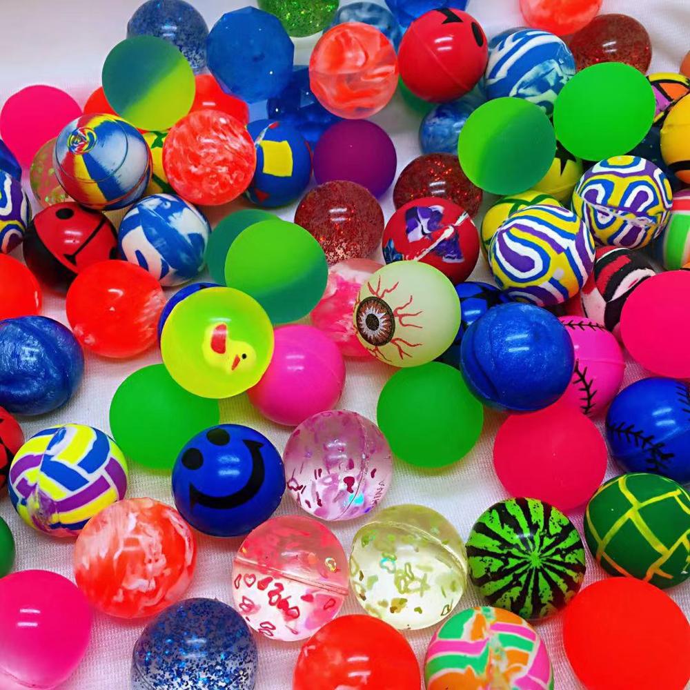 10pcs/bag 3.2cm bouncing ball for kids child elastic rubber Bouncy Ball Children of pinball