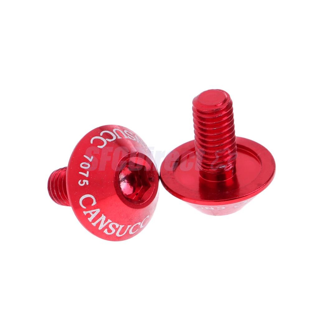 2pc m5 x 10mm bouten schroeven fiets waterfleshouder kooi bouten schroeven aluminiumlegering fiets fleshouder inbus  m5 schroeven: Rood 