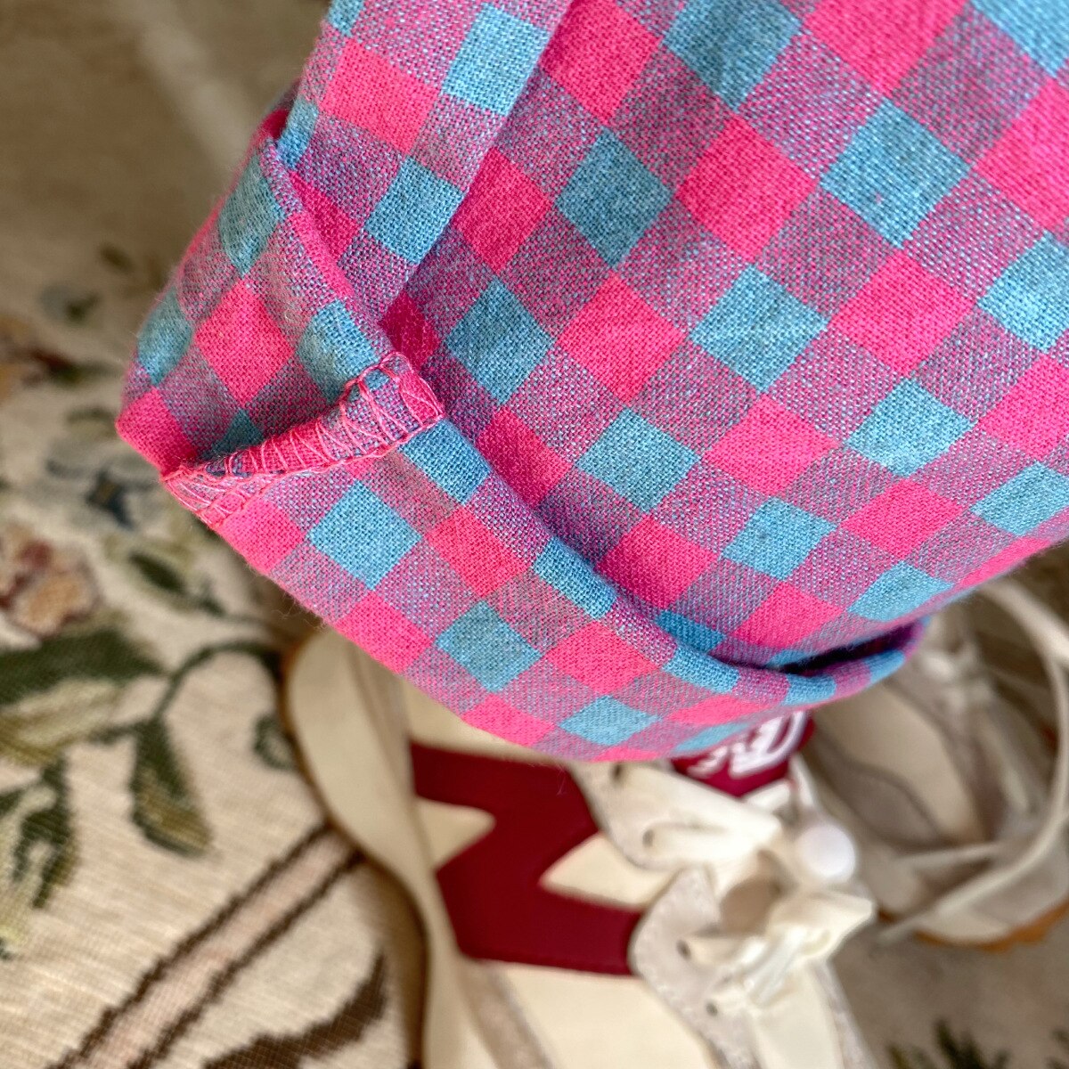 Våren jenter bomull rutete hoftebukser myke, løse bukser for barn 2-7y