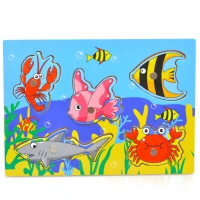Neue Holz Magnetischen 3D Jigsaw Kinder Pädagogisches Angeln Puzzles Baby Spielzeug Holz Lustige Spiel Spielzeug Für Kinder Baby