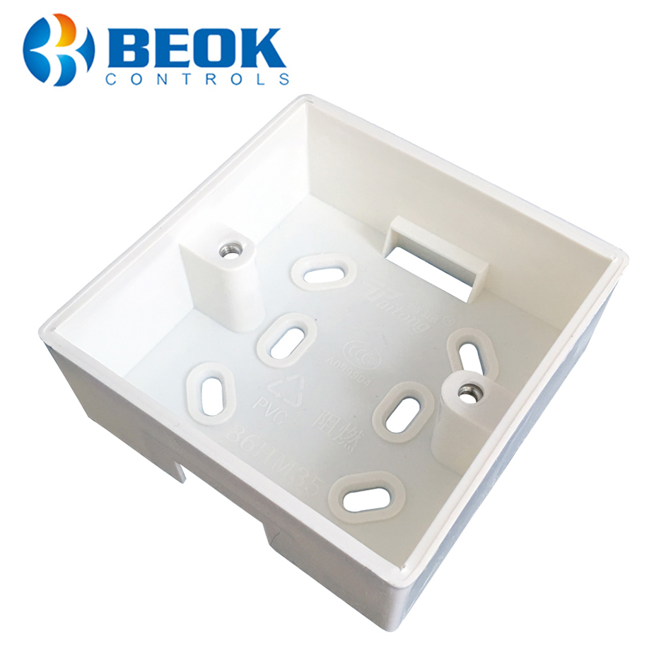 Beok External Mounting Box Junction Box Socket Switch Junction Box Surface Installation Box EU DE White 86mm * 86mm * 33mm