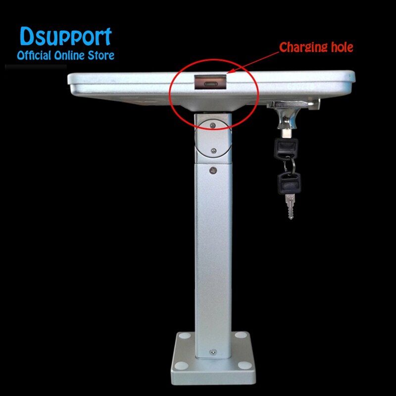 For ipad 2/3/4/air/pro 9.7&quot; desk mounting countertop locking mount anti-theft bracket display with lock metal frame holder