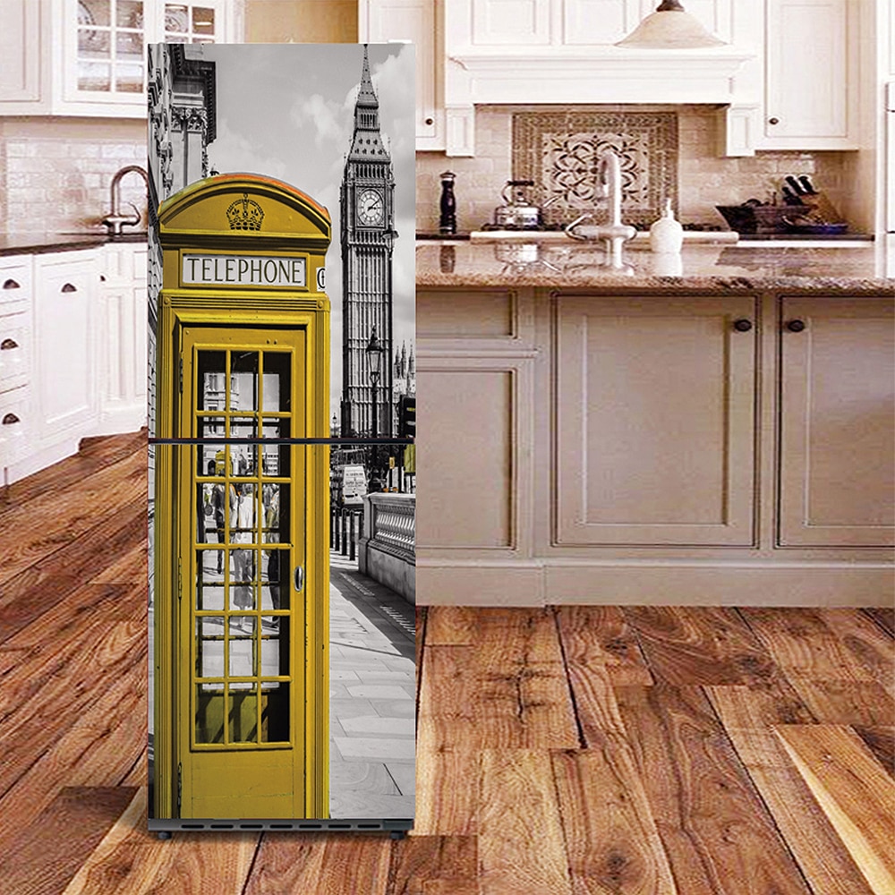 Vinyl Self Adhesive Kitchen Fridge Sticker Refrigerator Cover Door Wrap Size 60x150cm/60x180cm