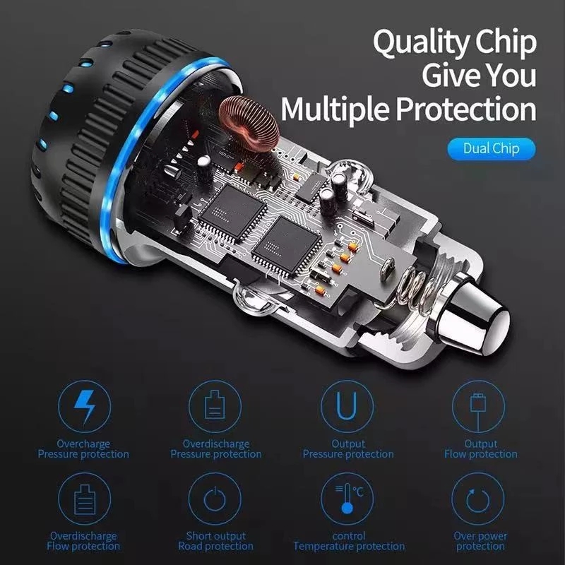 3.1a 30w c-autoladegerät 3.0 schnellladefunktion für iphone 13, 12 pro max, xiaomi und xiaomi (pd-usb-adapter)