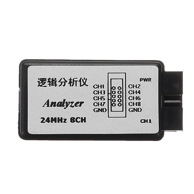 USB Logic Analyzer 24 M 8CH Microcontroller ARM FPGA Debug Tool 24 MHz, 16 MHz, 12 MHz, 8 MHz, 4 MHz, 2 MHz