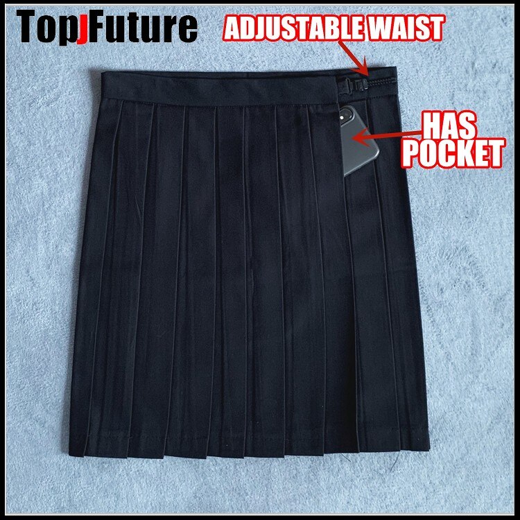 Uniformes scolaires japonais femmes filles, couleur unie plissée, costume JK noir bleu marine gris, jupe de Style académique pour lycéennes