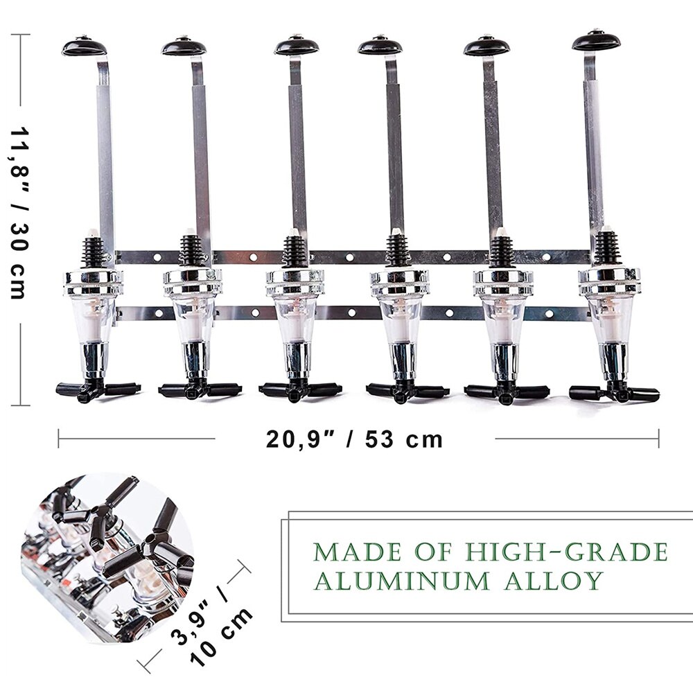 4/5/6 Fles Drank Dispenser Wandmontage Alcohol Drinken Shot Cocktail Shaker, bar Tool Roterende Wijn Drank Whisky Dispenser