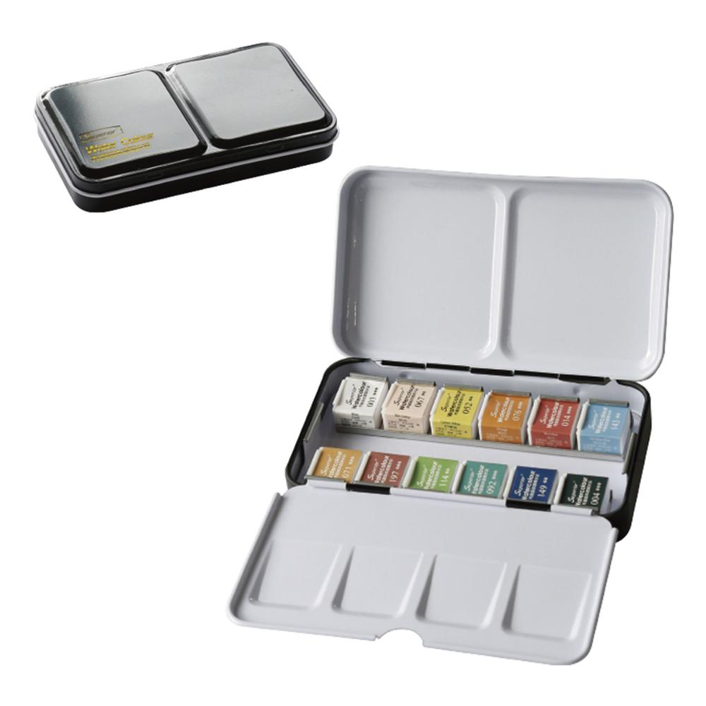12/24/36/48 farver pigment solid akvarel maling sæt med pensel akvarel pigment sæt kunst forsyninger: 12 farver