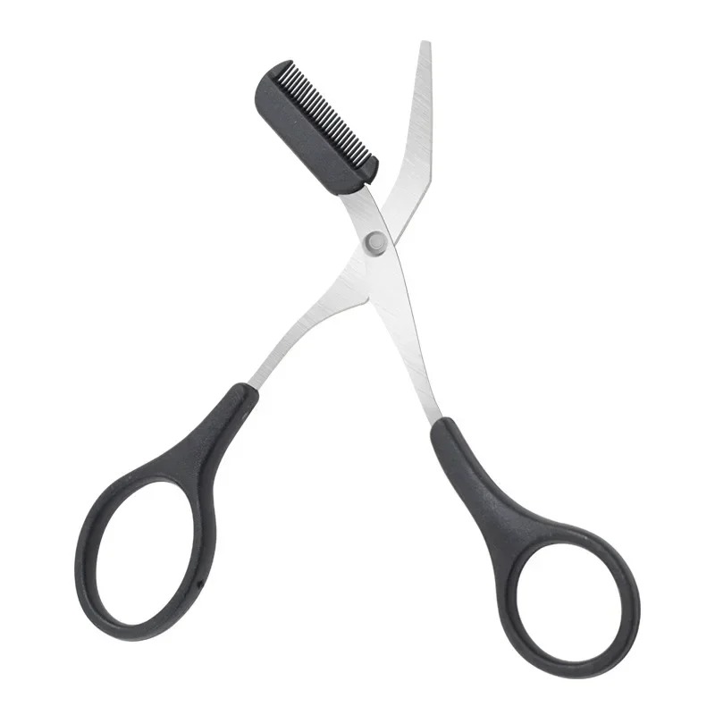 Ciseaux à sourcils en acier inoxydable avec peigne, rasoir, Kit de toilettage des sourcils pour une mise en forme et un coiffage précis