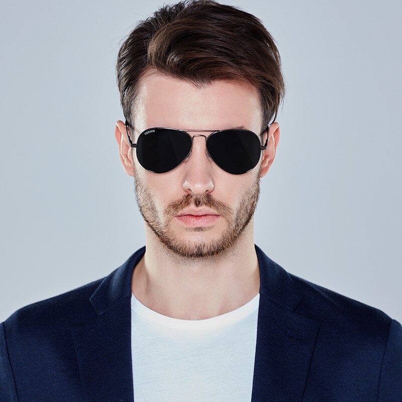 VEGOOS klasyczne lotnicze okulary przeciwsłoneczne mężczyźni spolaryzowane ochrona UV400 metalowa rama wiosna pilot jazda samochodem łowienie ryb okulary #3025M