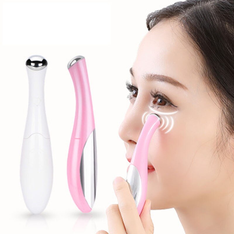 Skønhed mini øjenmassage apparat elektrisk øjen massager fjernelse mørk cirkel rynke øje poser hævelse ansigtsvibration magic stick