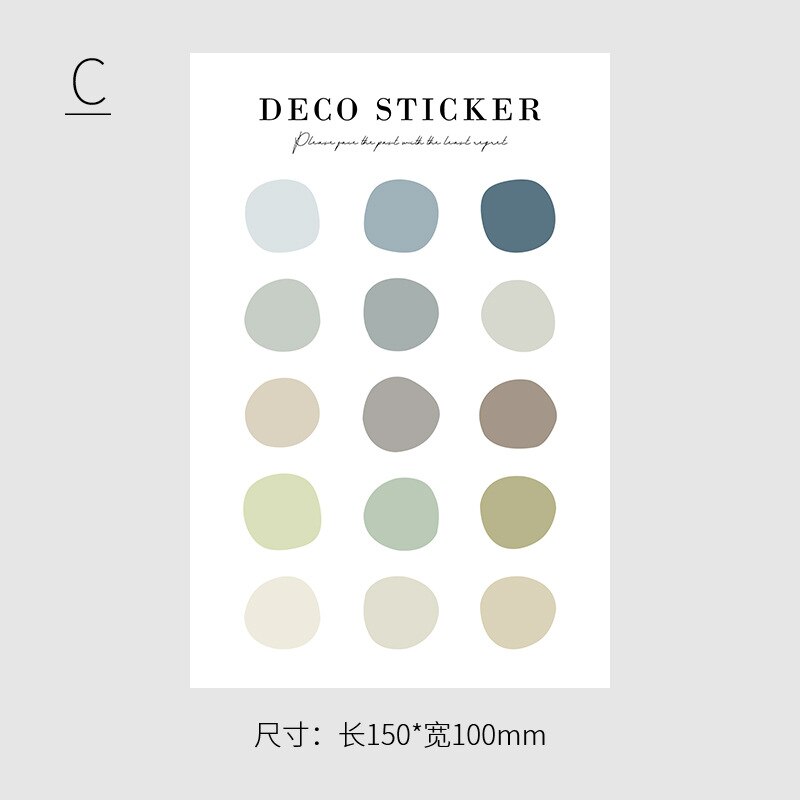 Ins Various Round Dot Label Sticker Color Morandi Photo Envelope Card Sealing Paster Stationery Notebook Diy Decorative Sticker: c