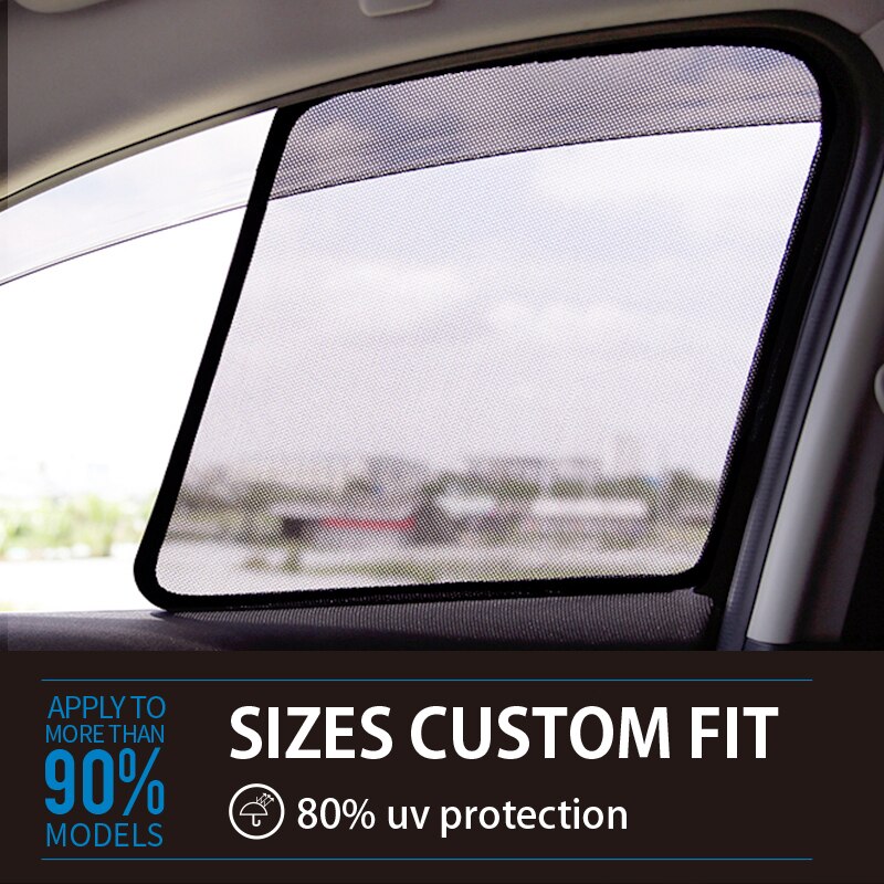 For LEXUS LX570 NX200/NX200H RX200 RX200H RX200T RX300 RX350 RX350H Car Curtain Black Car Side Window SunShades Mesh Shade Blind