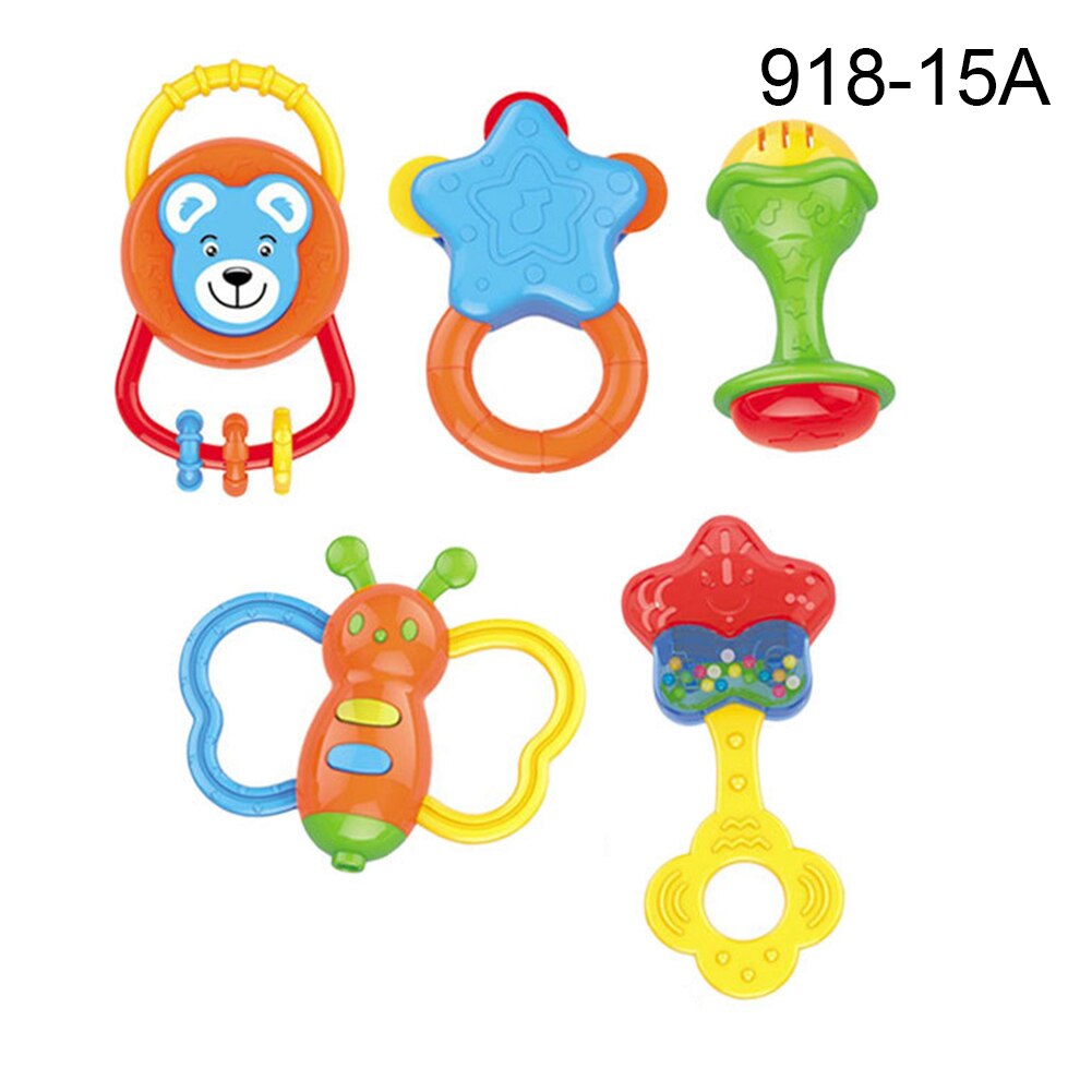 Baby Cartoon Hand Jingle Musical Developmental Speelgoed Bed Klokken Voor Kinderen Ring Rammelaars Bijtring Speelgoed Voor Kinderen 5/8 stuks