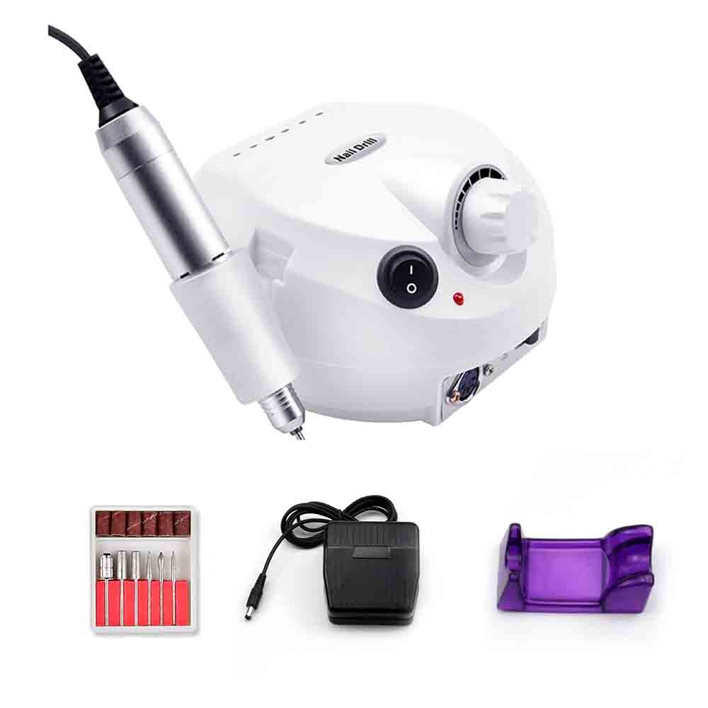 35000/20000 RPM Electric Nail Drill Machine Manicure Pedicure with 6 Cutter Nail Drill bits Kit Manicure Drills &amp; Accessories: 202 White