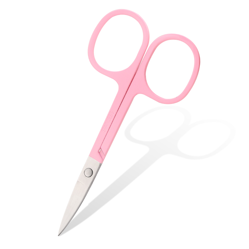 Ciseaux à sourcils en acier inoxydable, coupe-cils, pour le visage, le nez, épilateur, manucure, cuticules, beauté, outils de maquillage, 1 pièces: Rouge